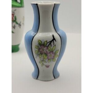 Vtg Miniature Vase Japan Ceramic Shelf Decor Mini Floral